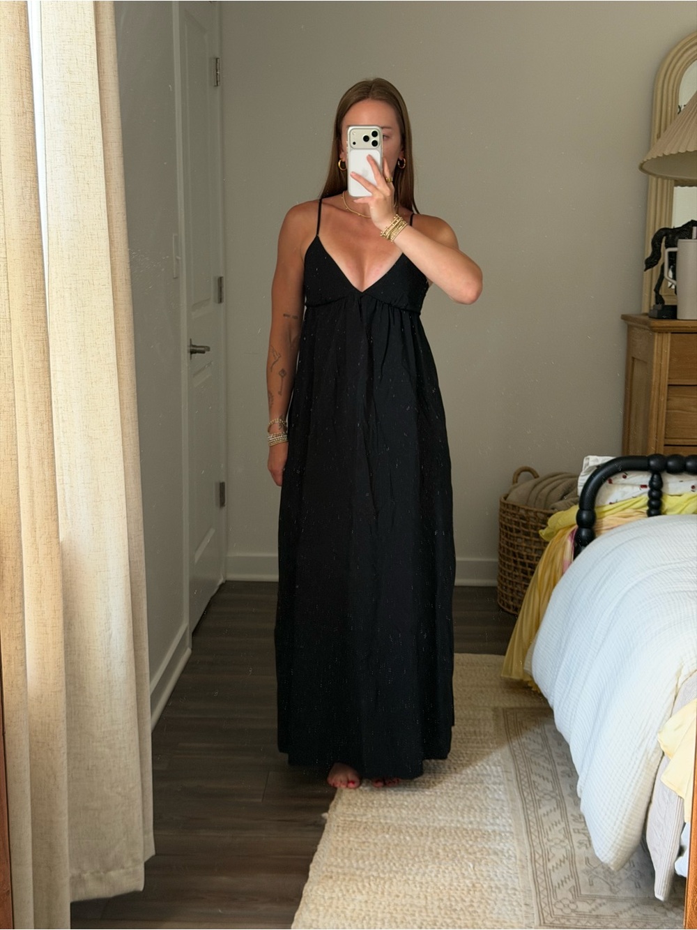 Abercrombie & Fitch Black Spaghetti-Strap Maxi Dress - Picture 3 of 3